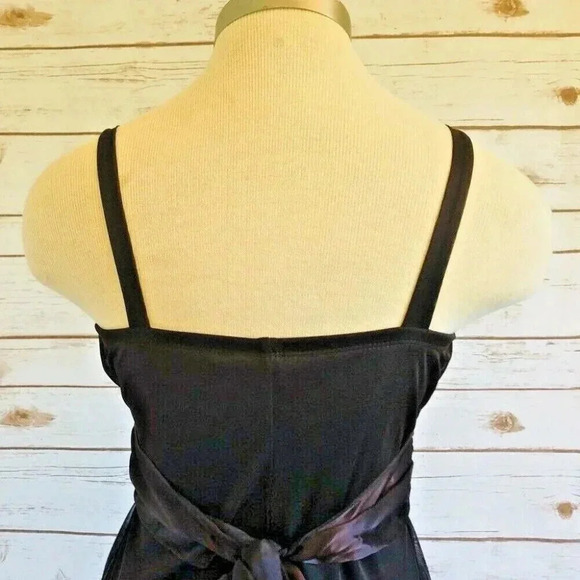 EN FOCUS Women Sleeveless Knee Length Empire Waist Brown Beige Dress Size 4P - Picture 8 of 12